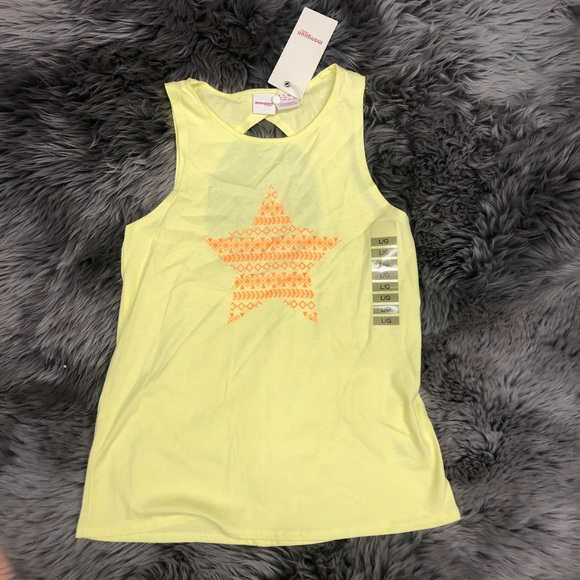 Manguun | Girls Star Design Tank Top | Yellow | Large - Picture 1 of 2